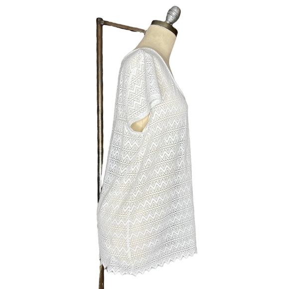 Lucky Brand Lace Boho Tee size L - Picture 4 of 16